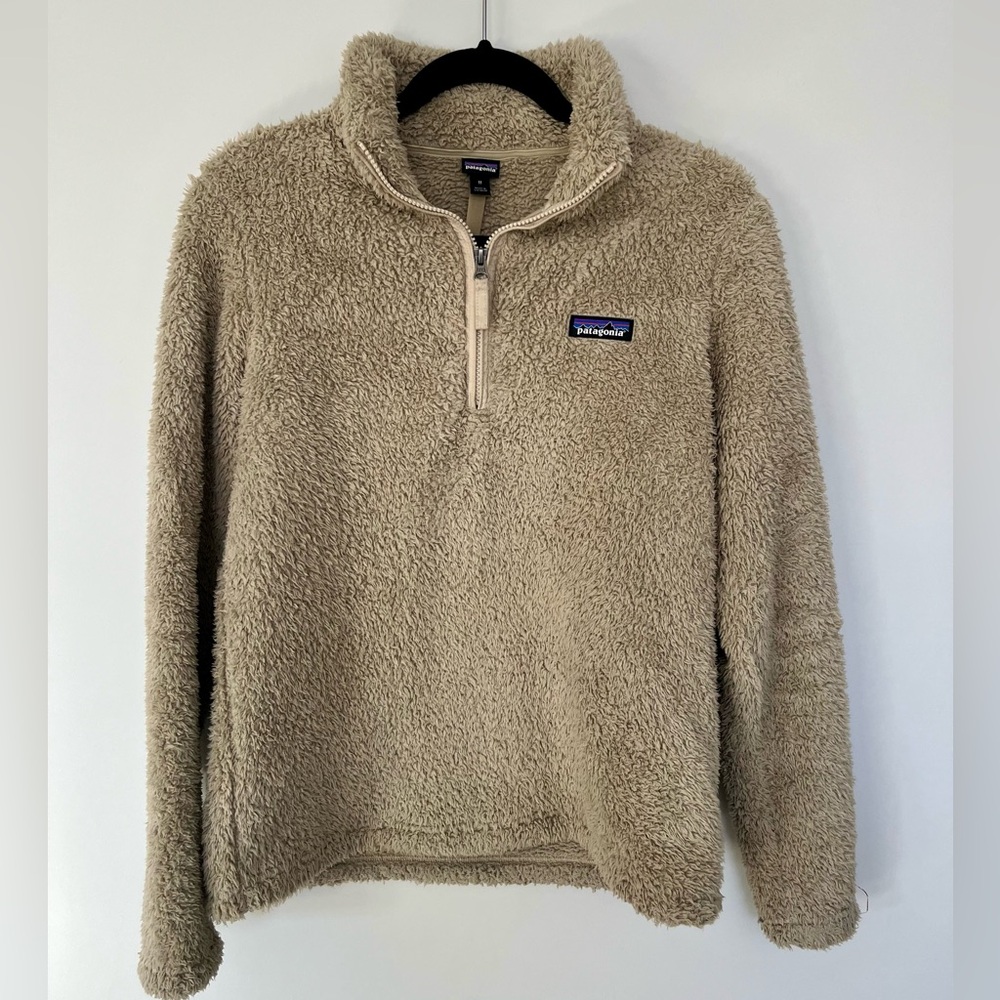 Patagonia Women’s Beige Quarter-Zip Fleece Size Medium